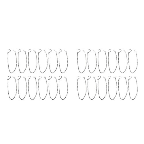 24Pcs Versatile Black Iron Hanging Chains for Flower Pots and Lanterns