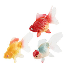 6Pcs Lifelike Mini Goldfish Statue Assorted Color Aquarium Decoration