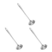 3Pcs Stainless Steel Oil Filter Ladles Dual Use Soup Spoons