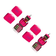 2Pcs Rosy Waterproof Hanging Travel Wash Cosmetic Organizer Bag