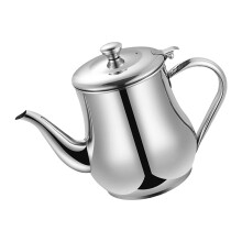 2Pcs Stainless Steel Oil Pot with Filter for Home Use Silver