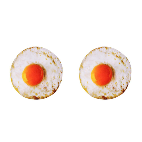 2Pcs Fried Egg Pet Blanket Soft Fuzz Multi-Color Cushion for Cats