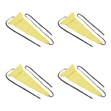 4Pcs Saxophone Flute Clarinet Cleaning Cloth Yellow Water Absorbent