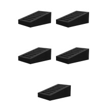 5Pcs Black PU Jewelry Ring Tray Organizer with Slots for Home Display