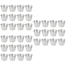 36Pcs Smooth Surface Silver Sauce Bowls for Home and Restaurant Use