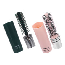 2Pcs ABS Small Round Brush Travel Size for Blow Drying Curly Hair