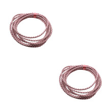 2St Roze Gemaakt PU Voor Charm Armbanden En DIY Sieraden