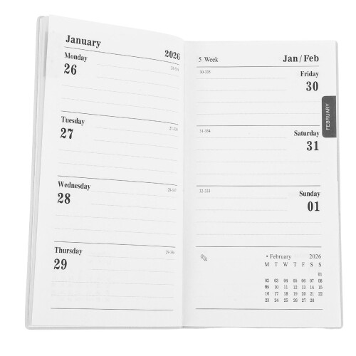 5Stk Terminplaner Büro PU Monats- Und Wochenkalender 1