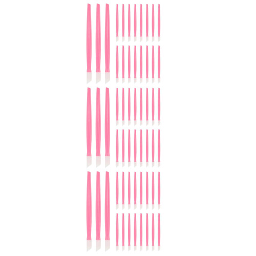 300Pcs Durable Pink Nail Art Placement Tool Rubber Tip Manicure Stick