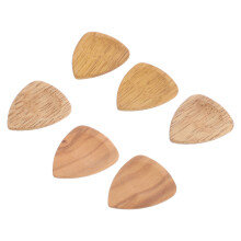 12Pcs Practical Wooden Guitar Picks with Bright Tone for Guitarists