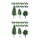 200Pcs Realistic Plastic Miniature Trees for Model Railway Crafts 1