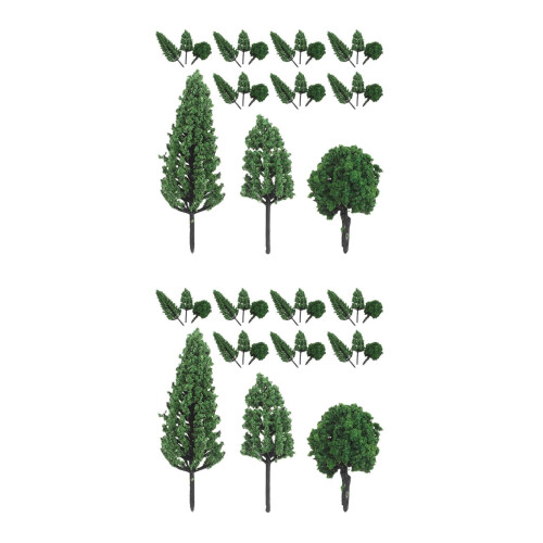 200Pcs Realistic Plastic Miniature Trees for Model Railway Crafts