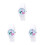 3Pcs Creative Quartz Watch Lovely Kids Assorted Colors 1