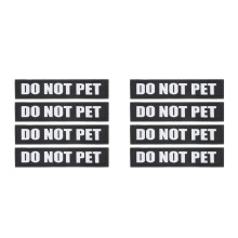 4Pairs Removable Black PU Reflective Dog Vest and Harness Tags