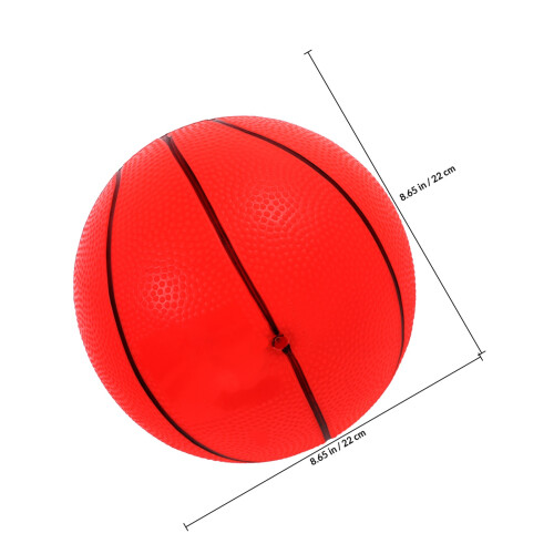 Elasticity Inflatable Ball Pvc Basketball Red 1pack 1