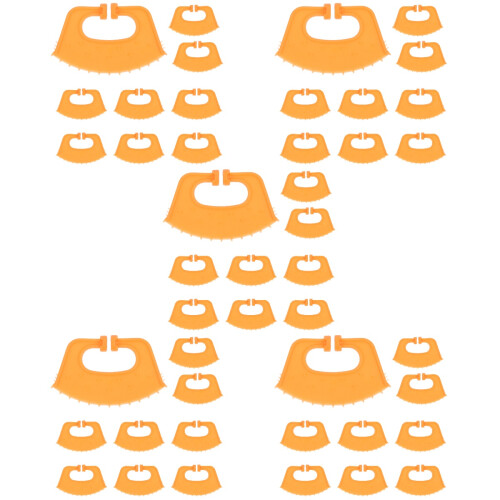 50Pcs Calf Nose Ring Weaner Tool Plastic Orange Practical Farm Use