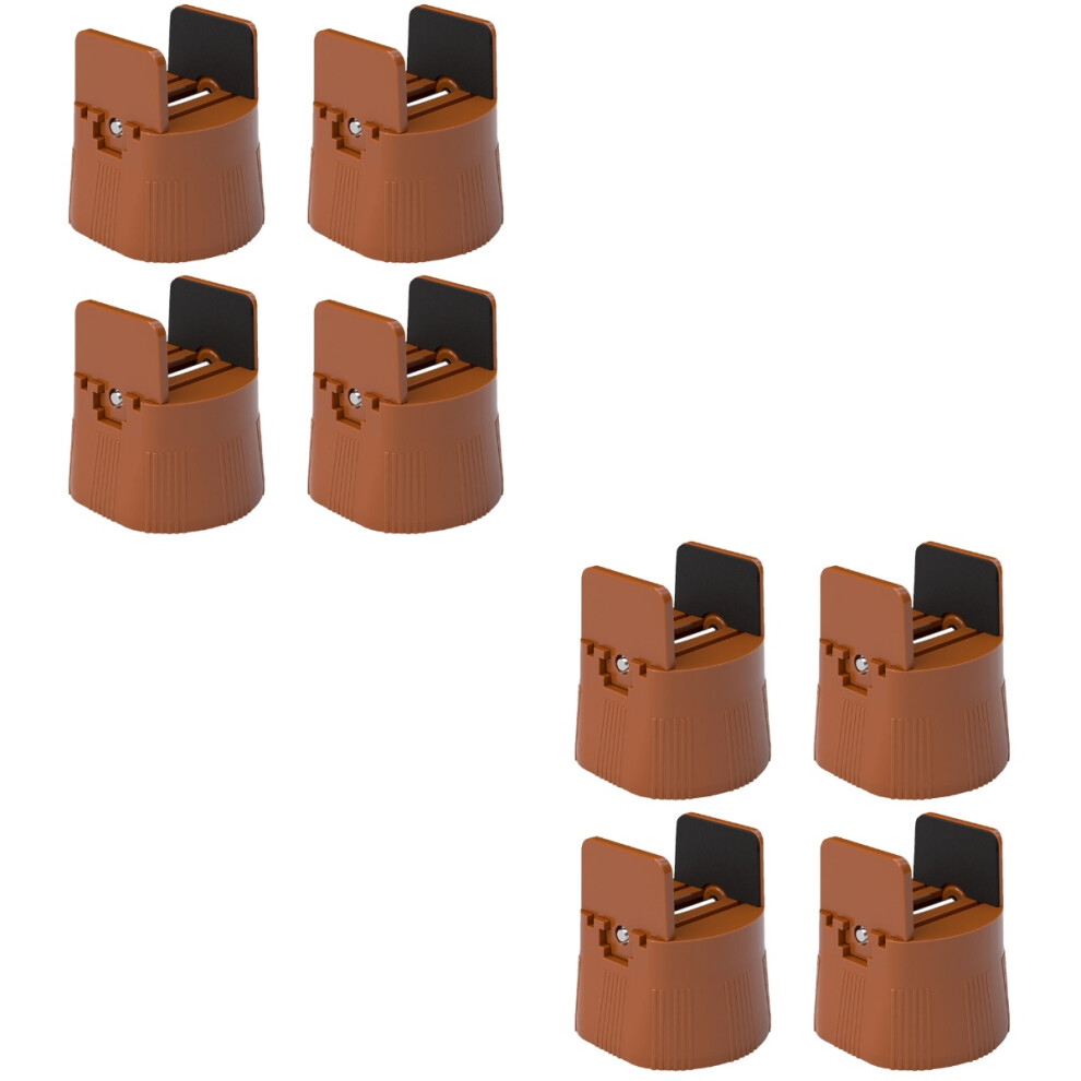 8Pcs Coffee Abs Furniture Foot Pads Durable Plastic Bed Risers 3703348626297
