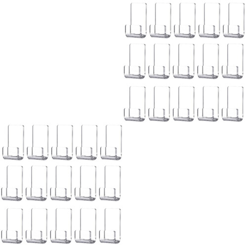 30Pcs Acrylic Silver Vinyl Record Organizer Rack Wall-Mounted Storage
