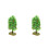 2Pcs Green Plastic Fruit Tree Models Safe Round Edges for Garden DIY 1