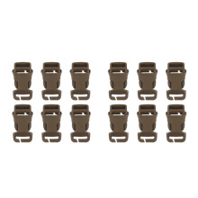 12Pcs Wear-Resistant Khaki Plastic Backpack Buckles with Quick Detach
