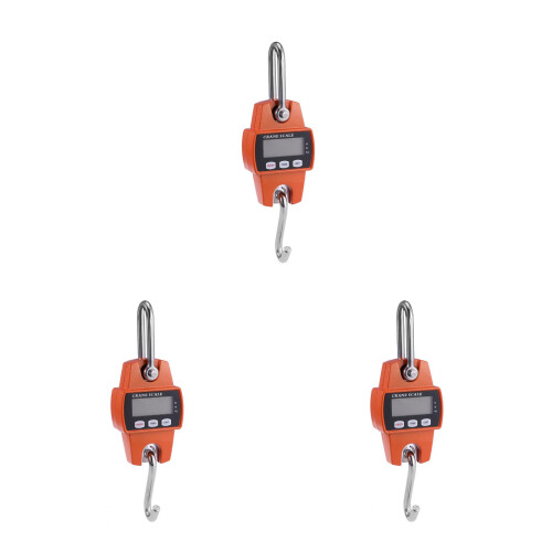 3Pcs Heavy Duty Electronic Scale Red with Accurate Digital LCD