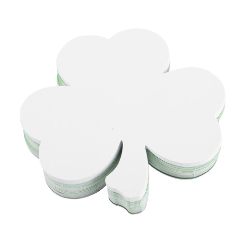 50Pcs Three-Leaf Clover Paper Cards for St Patrick's Day Classroom Use