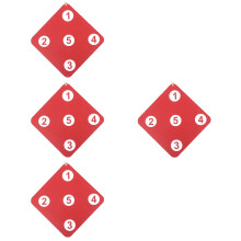 4Pcs Sturdy Red Rubber Fencing Targets Space-Saving Training Tools