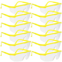 24Pcs Yellow Protective Eye Glasses for Wind Sand Durable Outdoor Use