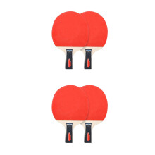 2Pcs Table Tennis Racket Set Bamboo Wood Anti-Slip Grip for Training