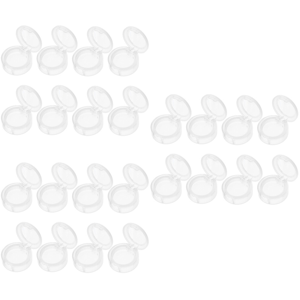 Vaguelly White 24Pcs Makeup Container Eyeshadow Case With Sealing Lid
