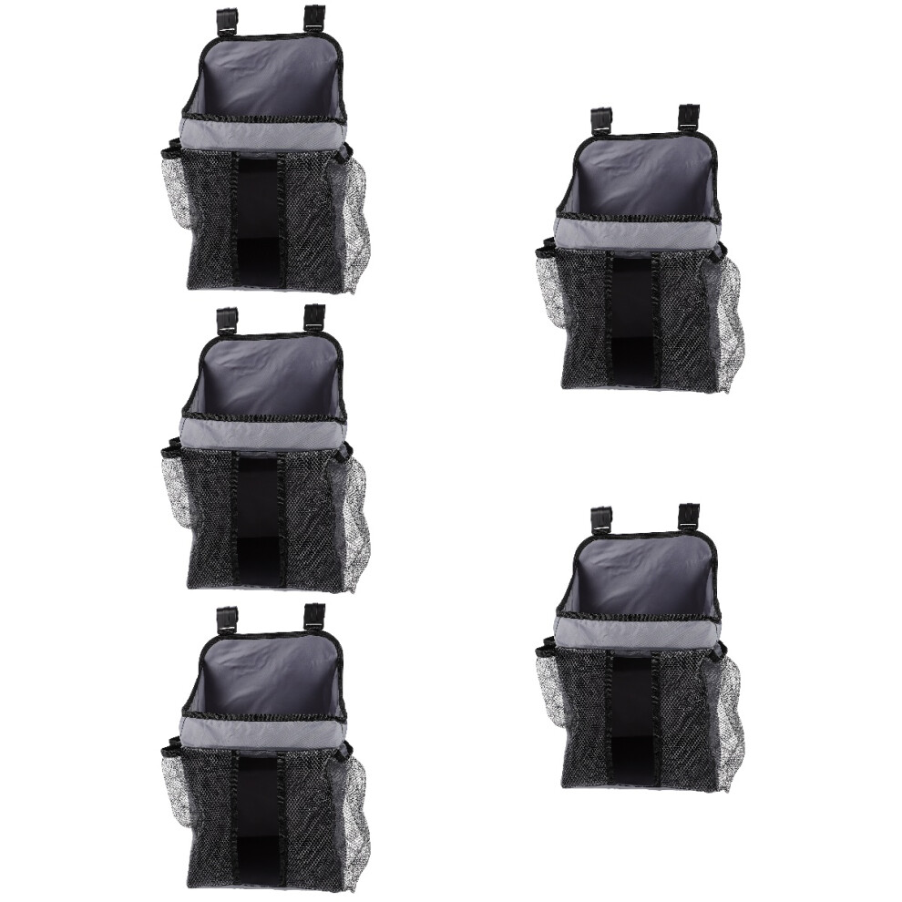 5Pcs Hanging Diaper Organizer Pouch For Home And Nursery Use Grey Totority
