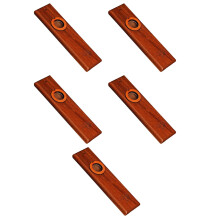 5Pcs Brown Wooden Kazoo Beginner Friendly Kids and Adult Kazoos