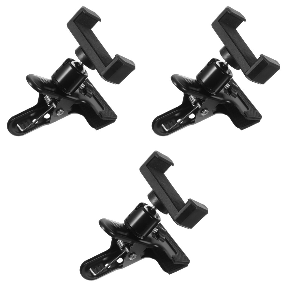 3Sets Desktop Phone Holder 360 Degree Rotate Mobile Phone Stand Black 3703108440750