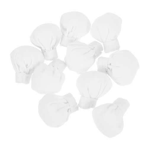 20Pcs White Mini Cloth Chef Hats Cute Tiny Doll Accessories for Crafts 1