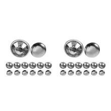 200Pcs Crystal and Metal Rivet Screws for DIY Clothing Shoes and Bags