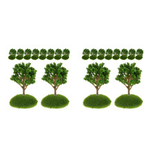 20Pcs Multi-Color Miniature Trees Plastic Models for Diorama Crafting