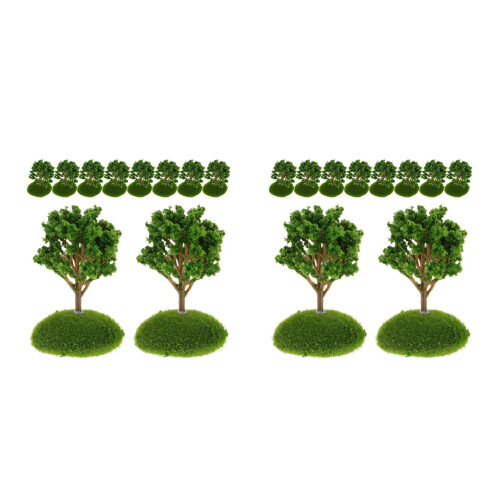 20Pcs Multi-Color Miniature Trees Plastic Models for Diorama Crafting