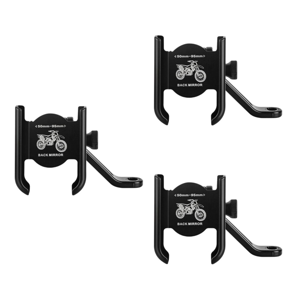 3Pcs Bike Phone Holder Handlebar Cell Phone Mount Aluminum Alloy 3703108439594