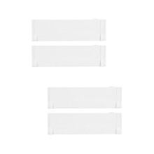 4Pcs Retractable Transparent Drawer Dividers for Bedroom Storage