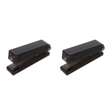 2Pcs Black Acrylic Stapler for Desk Large Capacity Office School Use