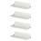 4Pcs Bathroom Wall Mounted Foldable Floating Shelf White PP 1