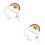 2Pièces Embouts Silicone Décoratifs Arc-En-Ciel Réutilisables 9