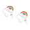 2Pièces Embouts Silicone Décoratifs Arc-En-Ciel Réutilisables 10
