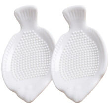 2Pcs Ceramic Plate Garlic Mincer Ginger Grinder Kitchen Tool