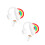2Pièces Embouts Silicone Décoratifs Arc-En-Ciel Réutilisables 11