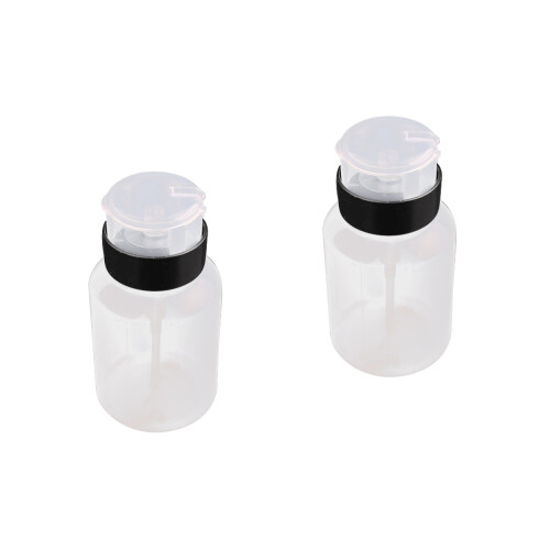 2Stk Nagellackentferner Pumpspender Flasche Schwarz, Sichere Dosierung 2