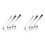 2Sets Durable Metal Angled Feeding Spoon and Curved Fork for Home Use 1