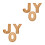 6Pièces Plateau Snack Bambou Khaki Lettre Joy Pour Réceptions 4