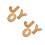 6Pièces Plateau Snack Bambou Khaki Lettre Joy Pour Réceptions 6
