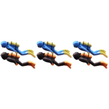 6Pcs Resin Diver Figurines Assorted Colors Miniature Fish Tank Decor